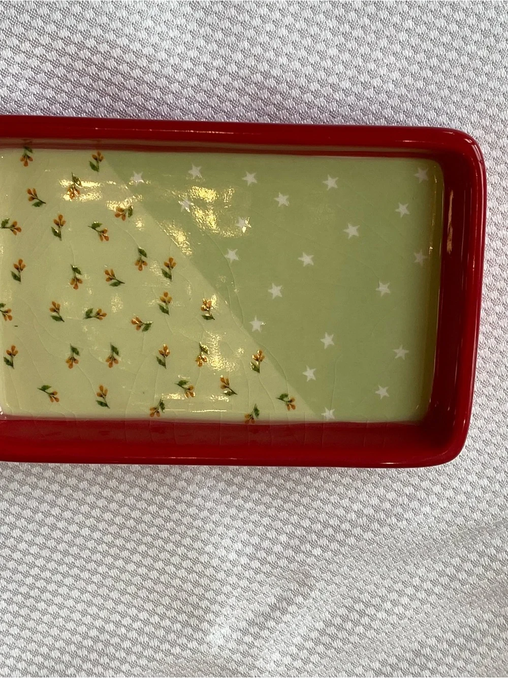 Vintage 1980s Hallmark Green & Gold Reindeer Christmas Salt & Pepper Shaker Set